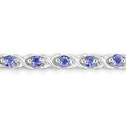 Bids.com 0.91 Carat Genuine Tanzanite .925 Sterling Silver Bracelet Bracelets