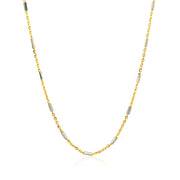 Bids.com Bar Links Pendant Chain in 14k Two Tone Gold (1.4mm) Necklaces