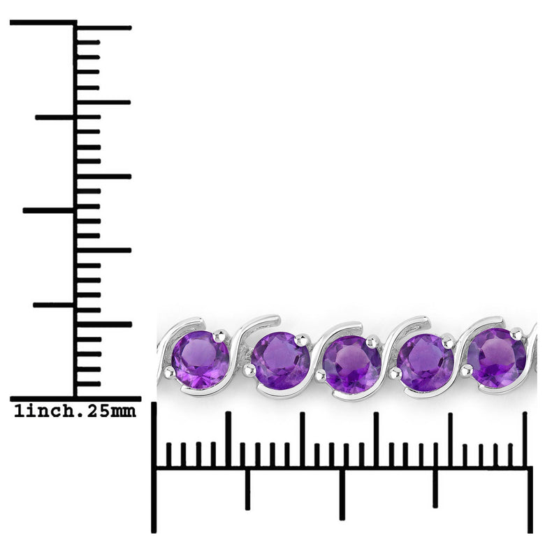 Bids.com 2.64 Carat Genuine Amethyst .925 Sterling Silver Bracelet Bracelets