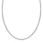 Bids.com Sterling Silver Classic Omega Chain Necklace (3.0mm) Necklaces