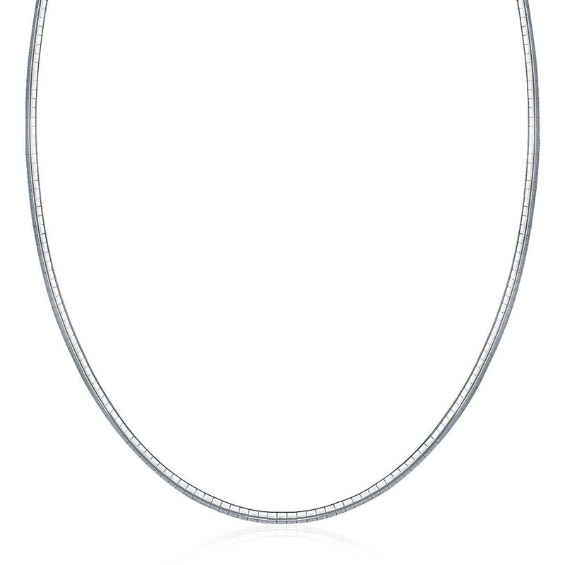 Bids.com Sterling Silver Classic Omega Chain Necklace (3.0mm) Necklaces