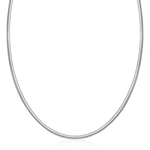Bids.com Sterling Silver Classic Omega Chain Necklace (3.0mm) Necklaces