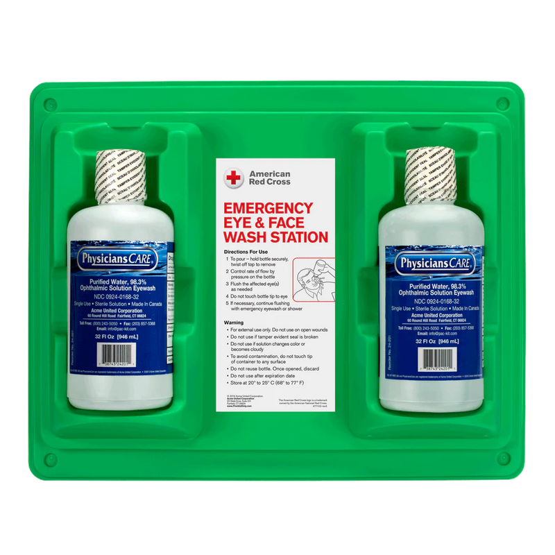 Honeywell Emergency Eyewash Station with Dual 32 oz Bottles (DS) First Aid