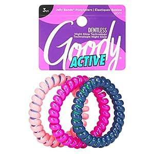 Goody Goody Sports Galaxy Hair Coils - 3 Count, Assorted - Dentless Jelly Bands Ponytailers For Women, Teens & Girls To Style & Keep Your Hair Secured - Pain-Free Hair Accessories For All Hair Types Hair Care