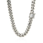 Bids.com Sterling Silver Rhodium Plated Miami Cuban Chain 9.8mm Necklaces