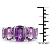 Bids.com 11.10 Carat Genuine Amethyst .925 Sterling Silver Ring Rings