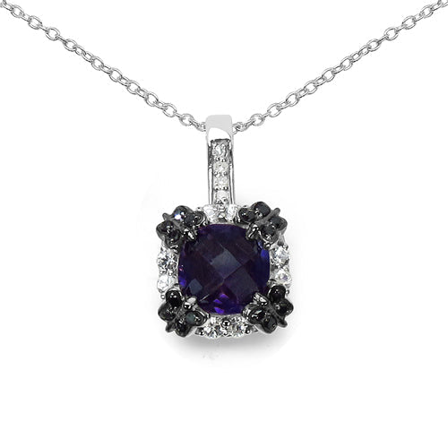 Bids.com 2.38 Carat Genuine Multi Stone .925 Sterling Silver Pendant Pendants