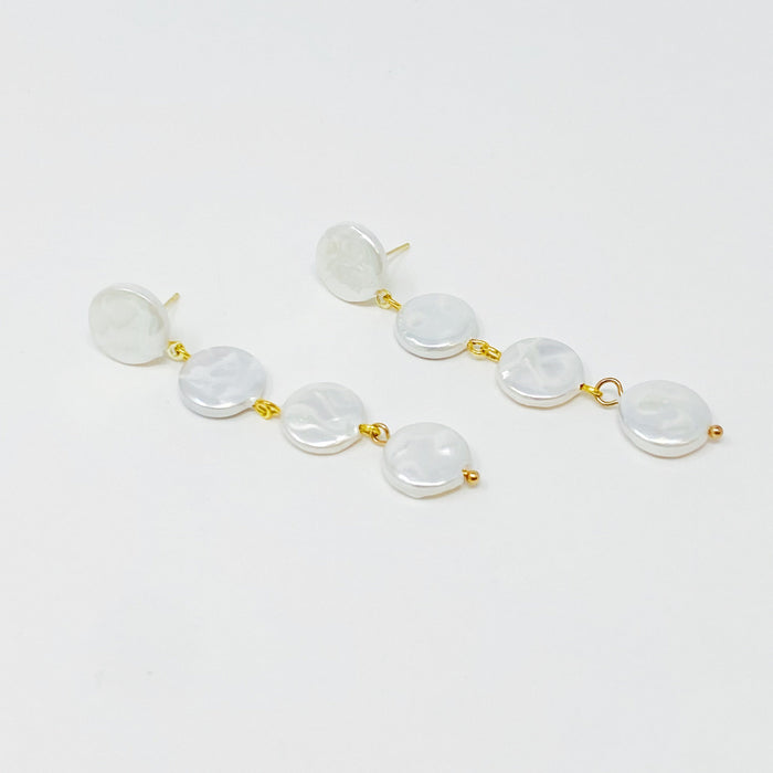 Shell Pearl Drop Earrings