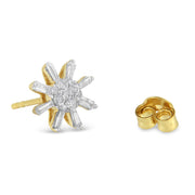 Bids.com 10k Yellow Gold Round and Baguette Diamond Stud Earring (0.50 cttw, H-I Color, I2-I3 Clarity) Earrings
