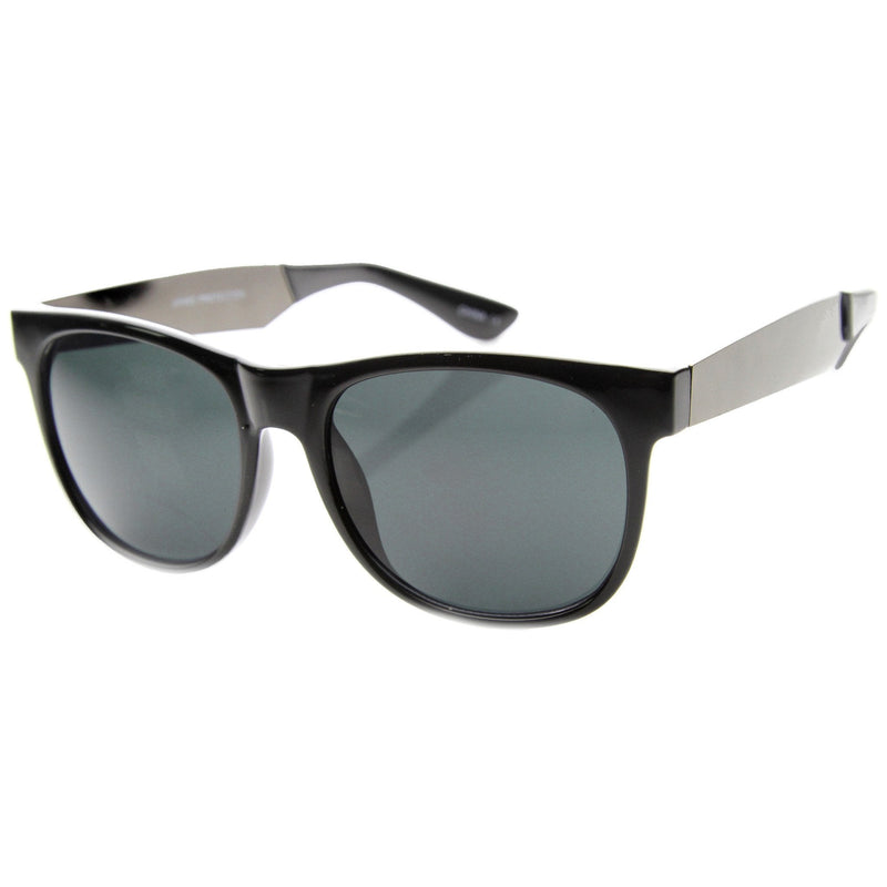 zeroUV Trendy Indie Hipster Super Retro Metal Arm Horned Rim Sunglasses 8687 Sunglasses