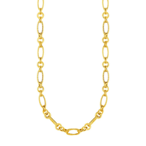 Bids.com 14k Yellow Gold Twisted and Polished Link Necklace Necklaces
