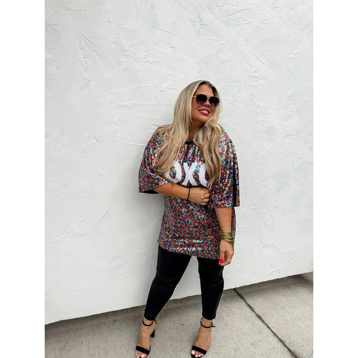 BLAKELEY | XOXO Sequin Top