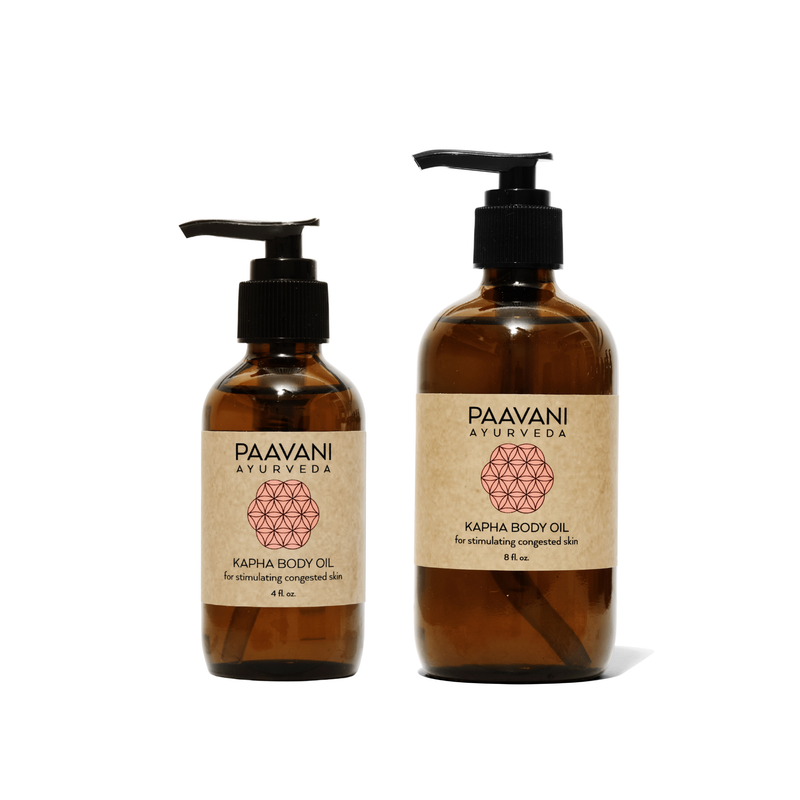 Paavani Ayurveda Kapha Body Oil | Invigorating Ayurvedic Abhyanga Oil for Oily, Congested Skin variable