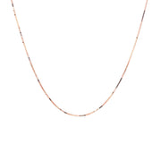 Bids.com 14k Rose Gold Classic Box Chain 0.4mm Necklaces