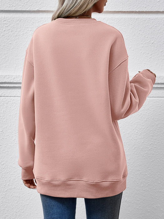 MERRY CHRISTMAS Round Neck Long Sleeve Sweatshirt