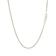 Bids.com 14k White Gold Diamond Cut Cable Link Chain 1.5mm Necklaces