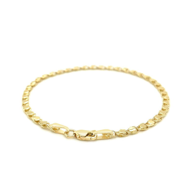 Bids.com 2.9mm 14k Yellow Gold Heart Bracelet Bracelets