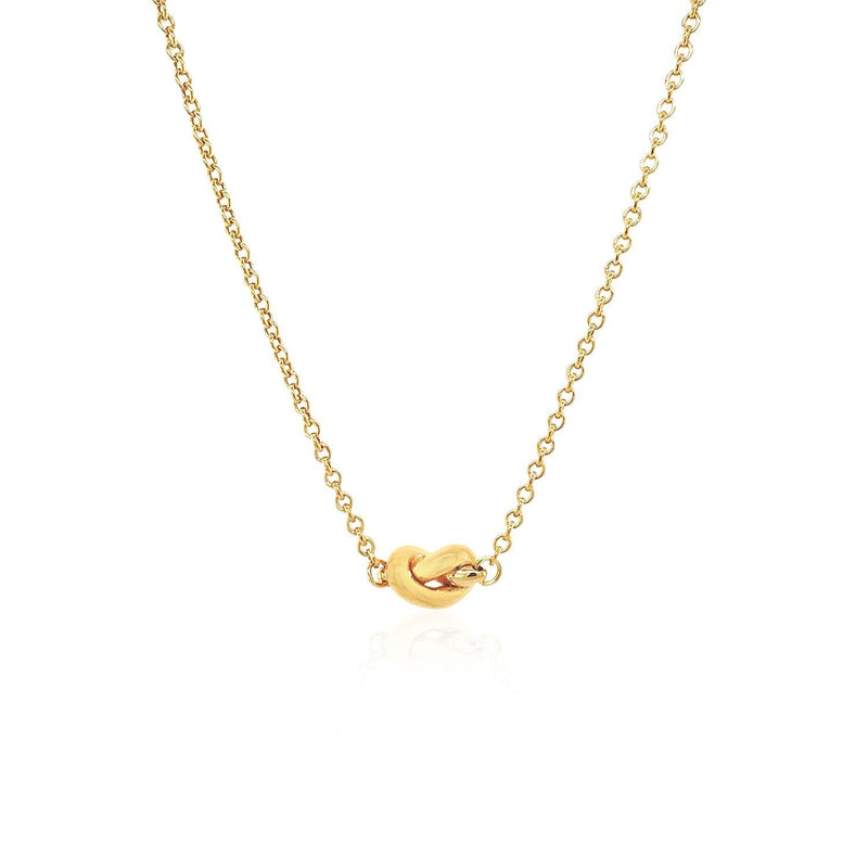 Bids.com 14k Yellow Gold Chain Necklace with Polished Knot Necklaces