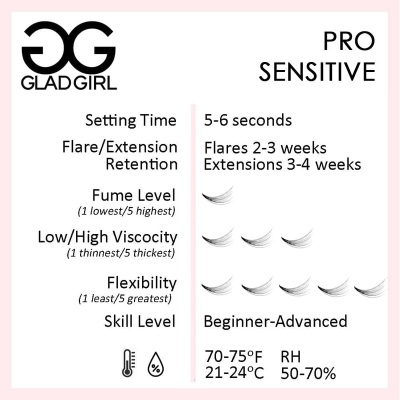 GladGirl 5 Star Pro Sensitive Eyelash Extension Adhesive Glue & Remover