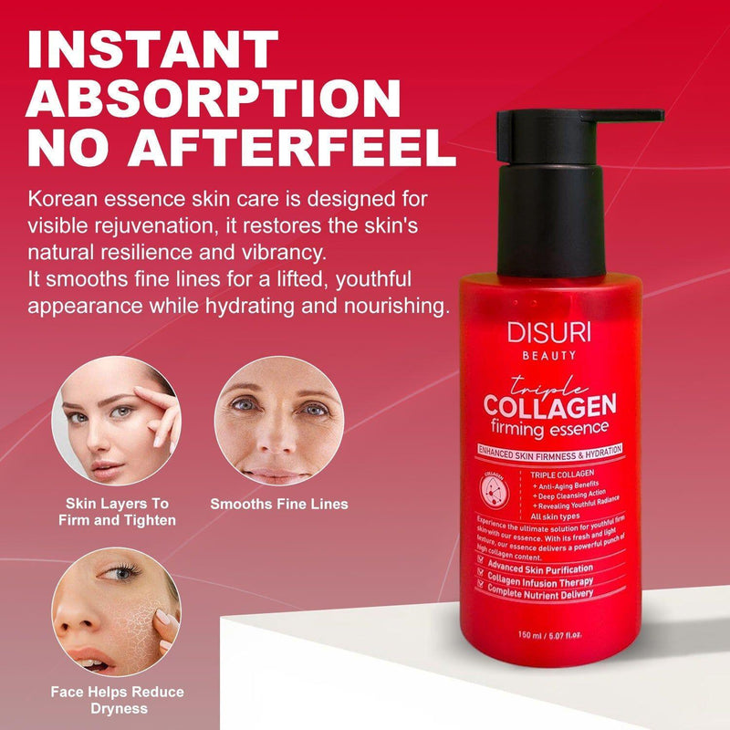 DISURI BEAUTY Triple Collagen Firming Essence – Anti-Aging, 5.07 oz | DISURI Beauty Face Moisturizer