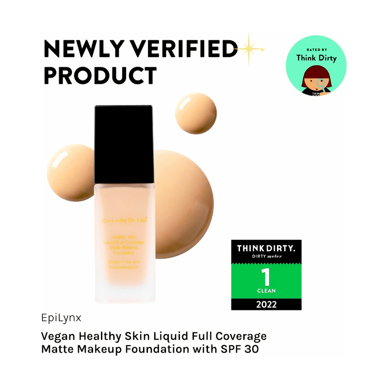EpiLynx Healthy Skin Full Coverage Matte Foundation with SPF 30 – Vegan, Gluten-Free & Hydrating