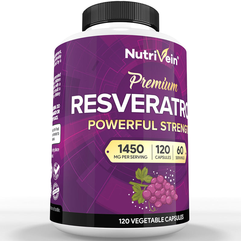 Nutrivein Nutrivein Premium Resveratrol 1450mg - 120 Capsules RP-IIR3-VE7F