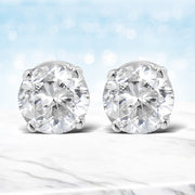 Bids.com 14K White Gold 5/8 Cttw Round Brilliant-Cut Lab Grown Diamond Classic 4-Prong Push back Stud Earrings (F-G Color, VS1-VS2 Clarity) Earrings