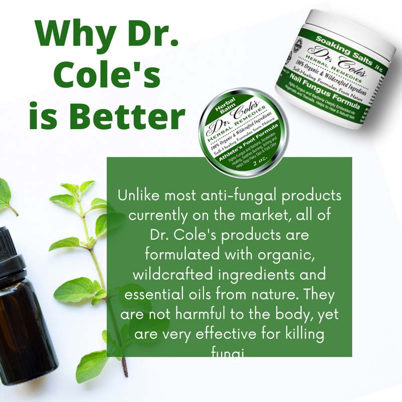 COLEHERBALS LLC 09 - Dr. Cole's Organic Athlete's Foot Treatment Herbal White Smoke