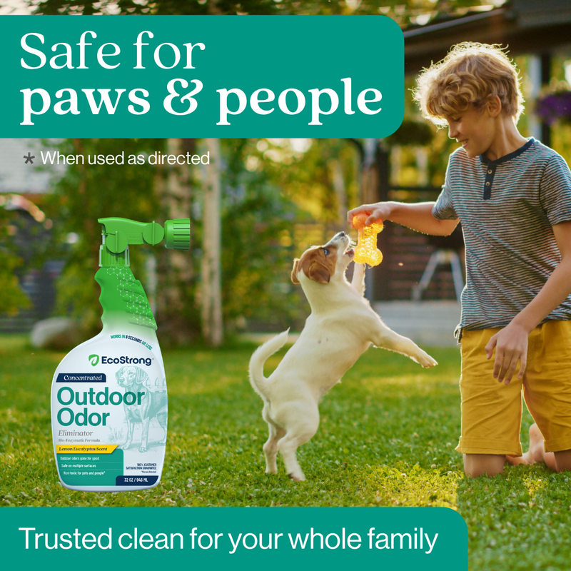 EcoStrong Outdoor Odor Eliminator Pet & Animal > Outdoor Odor Dark Cyan 1 Gallon Jug and Multi Use Sprayer,1 Gallon Jug,32 oz Sprayer Bottle and 1 Gallon Refill,32 oz Sprayer Bottle,10 x 2 oz Shots and Sprayer Bottle,5 Gallon Pail