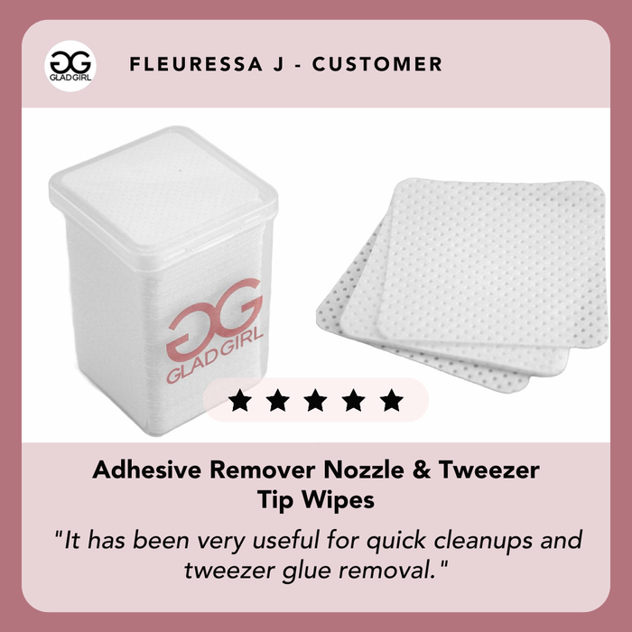 Adhesive Remover Nozzle & Tweezer Tip Wipes