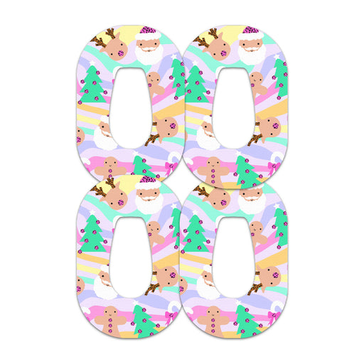 Peelz Christmas Pastel Dexcom G6 Patch Tape - Pump Peelz Patch Medical Tape