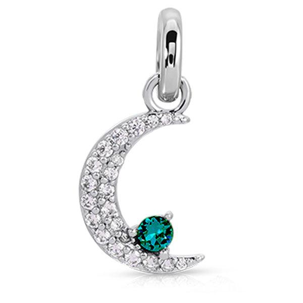 Fragrant Jewels December Turquoise Birthstone Charm - Moon Charm