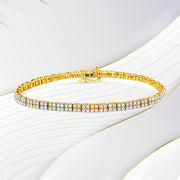 Bids.com 14K Yellow Gold Plated .925 Sterling Silver 3.0 Cttw Diamond Link Bracelet (K-L Color, I2-I3 Clarity) - 7.25" Bracelets