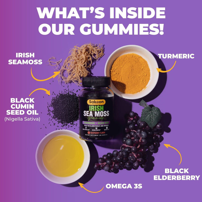 Sea Moss Gummies With Elderberry & Black Seed Oil