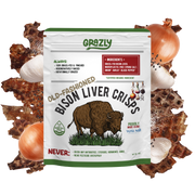 Grazly Bison Liver Crisps - 100% Grass-Fed/Finished Bison Crisp