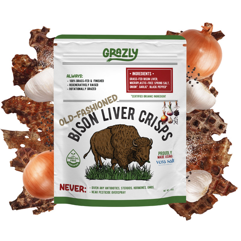 Grazly Bison Liver Crisps - 100% Grass-Fed/Finished Bison Crisp
