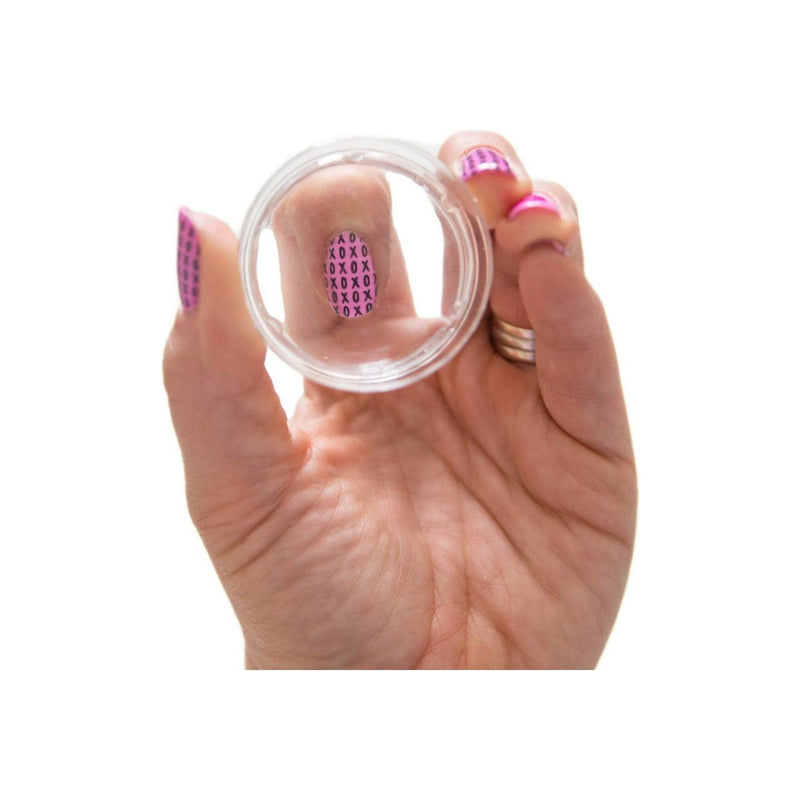 UberChic Beauty XL Clear Stamper with Clear Short Holder Tool