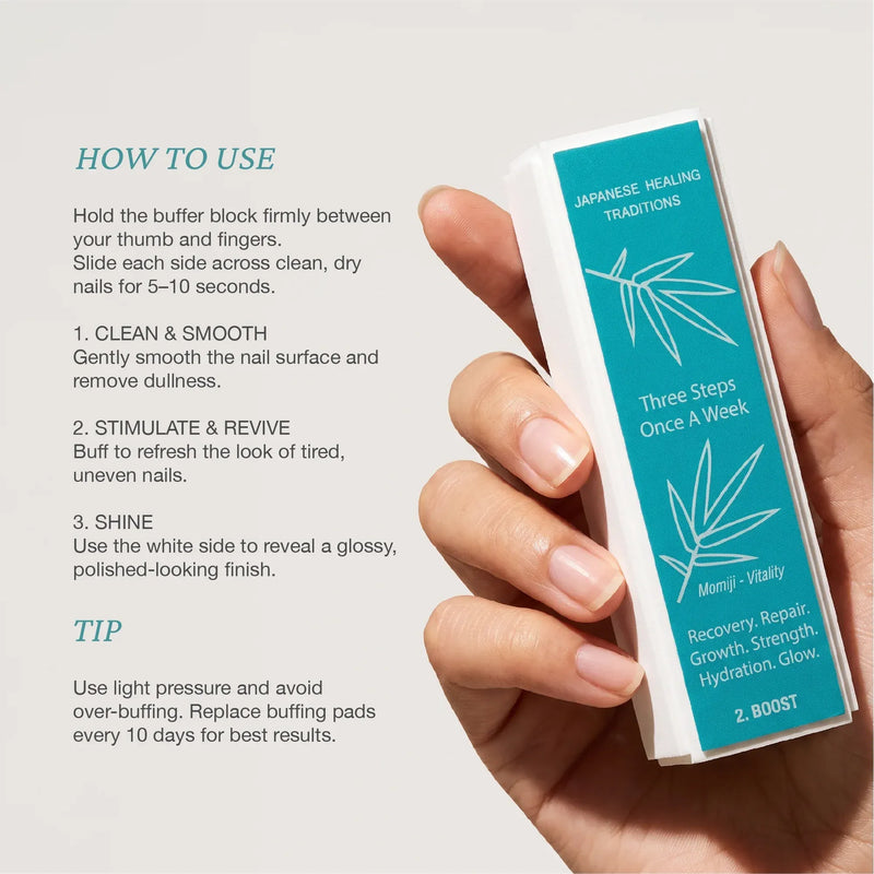 Onsen Secret Nail Reboot Buffer Nail Care Lavender 1 Buffer,2 Buffers,3 Buffers