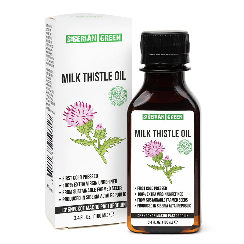 SiberianGreen.com Milk Thistle Oil 100ml | Best Silymarin Supplement for Health Cooking Oils