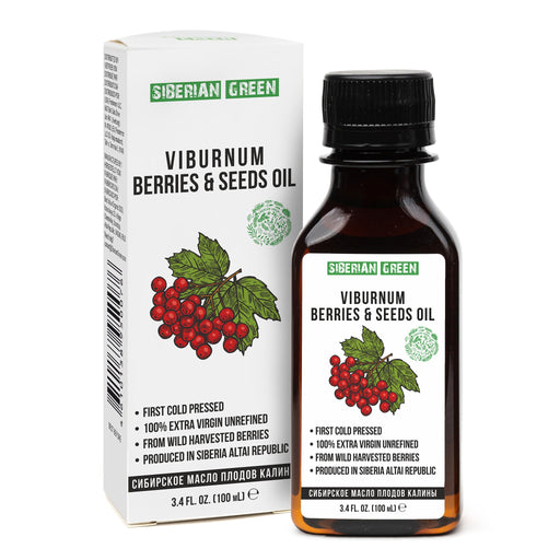 SiberianGreen.com Siberian Snowball Viburnum Oil | 100ml Extra Virgin Cold-Pressed Cooking Oils
