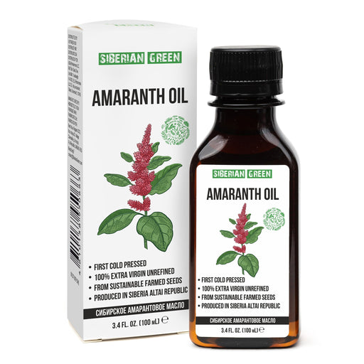 SiberianGreen.com Amaranth Seed Oil 100 ml - Extra Virgin, Cold-Pressed, Premium Quality Cooking Oils