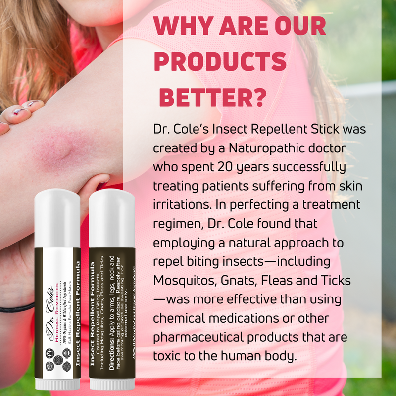 COLEHERBALS LLC 15 - Dr. Cole's Insect Repellent Stick Herbal Misty Rose
