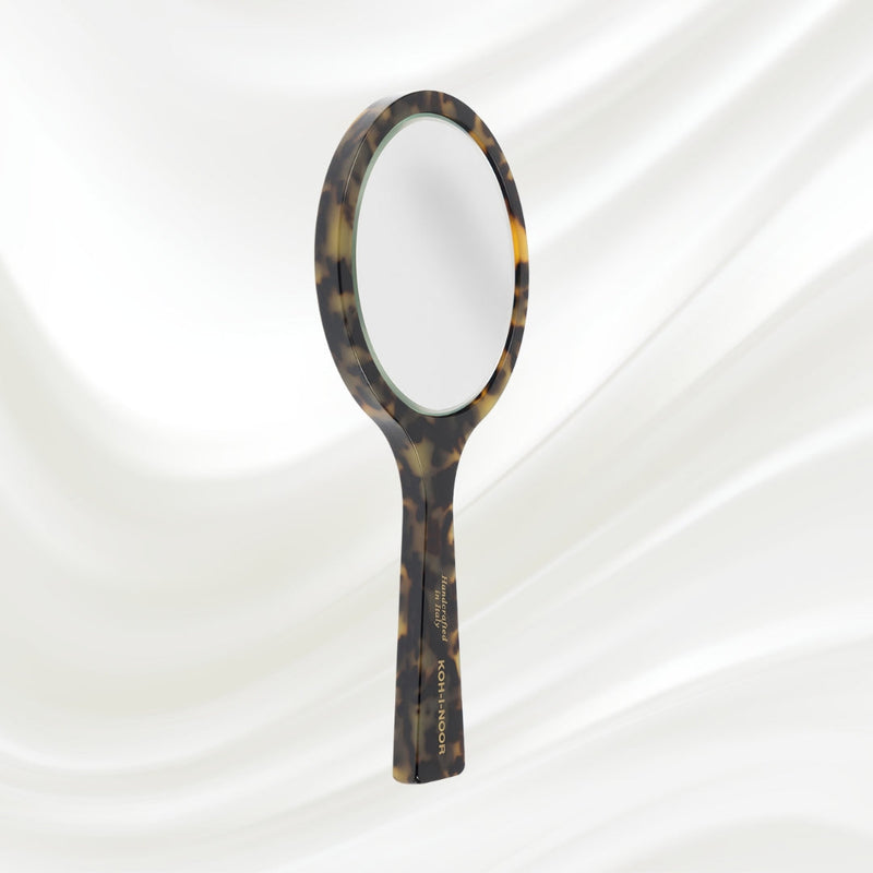Luxury Hand Mirror - Garden Green Acetate with German Glass