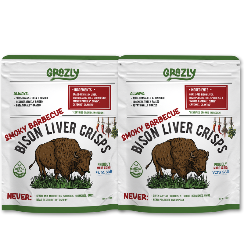 Grazly Bison Liver Crisps - 100% Grass-Fed/Finished Bison Crisp