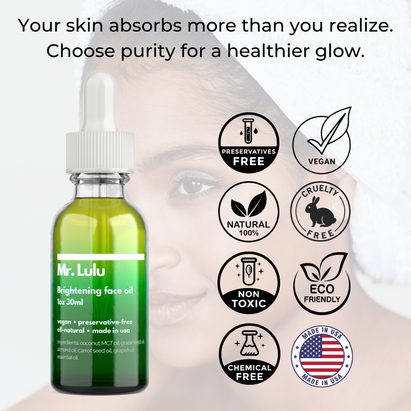Mr. Lulu Skincare Brightening Face Oil Gray SINGLE,2-PACK SAVE $10