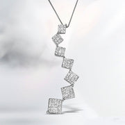 Bids.com 10K White Gold 1 cttw Diamond Snake Curved Pendant Necklace (H-I, I1-I2) Necklaces