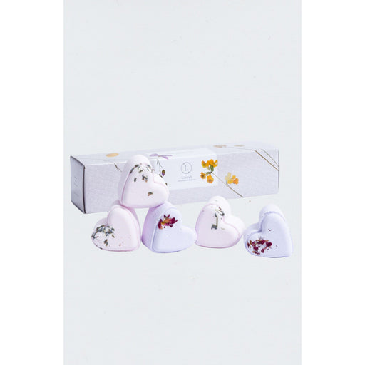 Lizush Set of 5 Heart Shaped Shower Steamers Package  - in a Gift Box - Can be personalized Unisex gift set