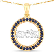 Bids.com 0.64 Carat Genuine Blue Sapphire .925 Sterling Silver Pendant Pendants