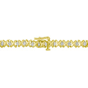 Bids.com 10K Yellow Gold 4 cttw Brilliant Round-Cut Diamond Graduating Riviera Statement Necklace (H-I Color, I2-I3 Clarity) Necklaces