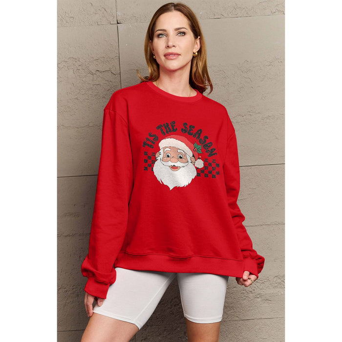 Simply Love Santa Graphic Long Sleeve Sweatshirt